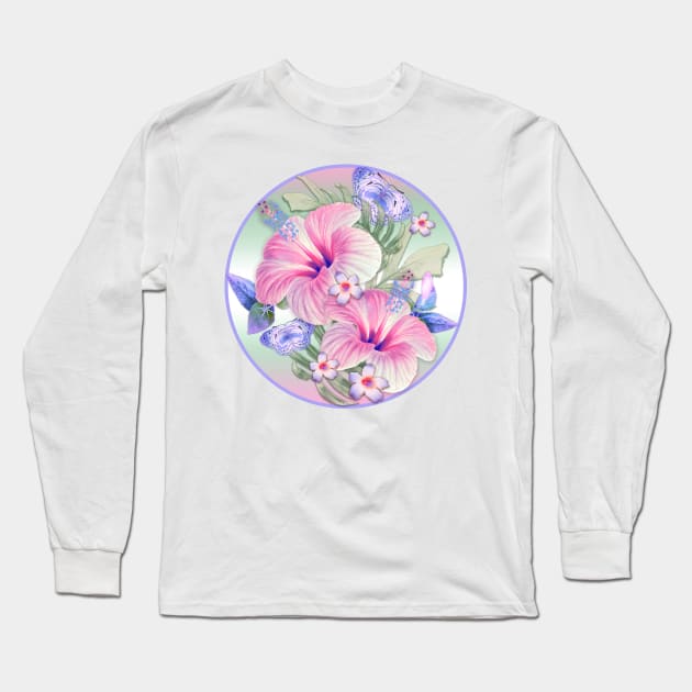 Ombre' Aloha Long Sleeve T-Shirt by Nina May Design Studio